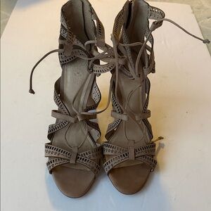 Vince Camuto Tan Strappy Heels